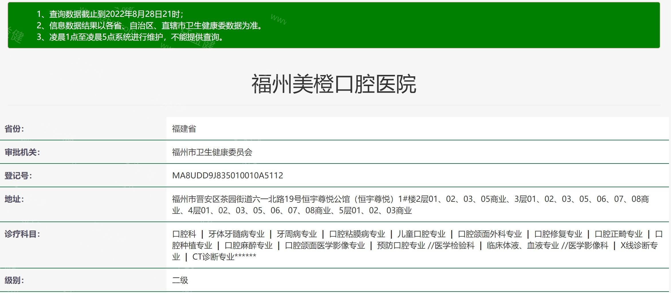 福州美橙口腔2025价格表更新，来看补牙洗牙整牙镶牙贵不贵